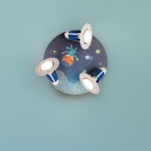Elobra Plafoniera rotonda Space Mission, blu