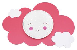 Applique LED nuvola Starlight Smile, rosa