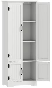 HOMCOM Buffet da cucina armadio contemporaneo multi-scomparti 2 armadi 3 ripiani MDF pannelli truciolari bianco | Aosom Italy