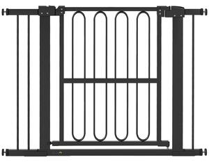 PawHut Cancelletto per Animali Domestici, 76-104 cm, Nero | Aosom Italy