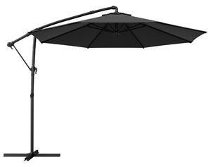 Outsunny Ombrellone da Giardino a Sbalzo Regolabile, 3x3m, Nero | Aosom Italy