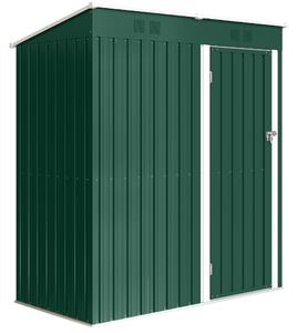 Outsunny Capanno da Giardino Esterno 1,37 m² 163x90x179 cm con Porta con Chiusura e Feritoie di Ventilazione Verde | Aosom Italy