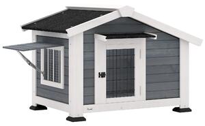 PawHut Cuccia per Cani Casetta per Cani da Esterno in Legno, 98x76x69.5cm | Aosom Italy