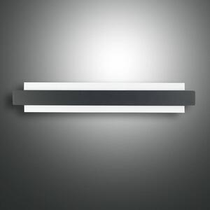 Applique LED Regolo con fronte metallico nero