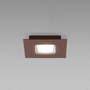 Plafoniera LED Quarter con bordo marrone