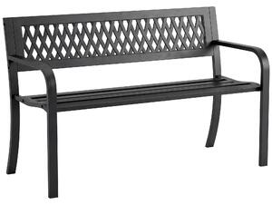 Outsunny Panchina da Esterno per Giardino, 2 Posti, Panchina da Patio Nero | Aosom Italy