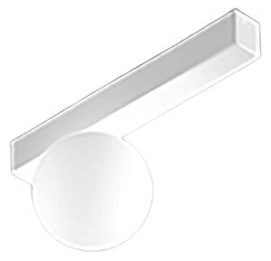 Plafoniera perenz snooky 8478 b g9 led metallo bianco opaco sfera vetro soffiato bianco - Perenz
