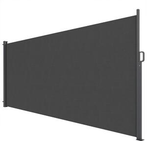 Outsunny Tenda Laterale Retrattile Impermeabile e UV 50+, in Alluminio, Acciaio e Poliestere, 420x185 cm, Grigio Scuro | Aosom Italy