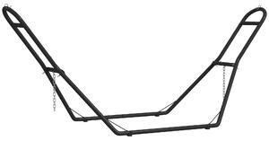 Outsunny Supporto per Amaca Regolabile e Antiscivolo con Ganci a S, in Acciaio, 278x97x112 cm Nero | Aosom Italy