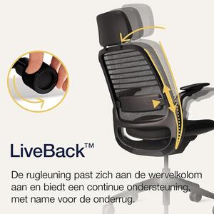 Sedia ergonomica da ufficio - Sedia girevole per ufficio - Sedia da lavoro - Tecnologia LiveBack