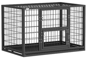 PawHut Gabbia per Cani Robusta, 94x60x64 cm, con Vassoio Rimovibile. | Aosom Italy