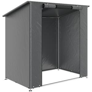 Outsunny Tenda garage 1,9x1,2 m impermeabile tenda da garage con porta a zip avvolgibile finestra di ventilazione grigio scuro | Aosom Italy