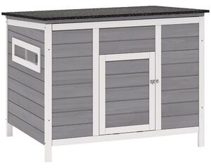 PawHut Casetta per Anatre con Tetto Apribile, Finestrelle e Rampa, in Legno, 93x70x72 cm, Multicolore | Aosom Italy
