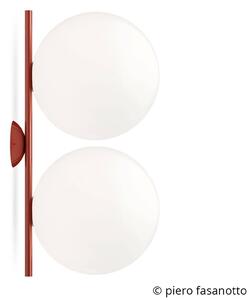FLOS IC C/W2 Double applique rossa Ø 30 cm