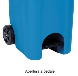 Bidone in plastica STEFANPLAST carrellato Urban Eco System 80 L, 2 ruote