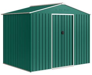 Outsunny Capanno da Giardino Esterno 3,6 m² 236x171x191 cm con Porte Scorrevoli e Bocchette di Ventilazione Verde | Aosom Italy