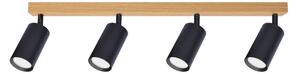 Brilagi - Faretto SELE 4xGU10/30W/230V nero/effetto rovere