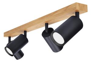 Brilagi - Faretto SELE 4xGU10/30W/230V nero/effetto rovere