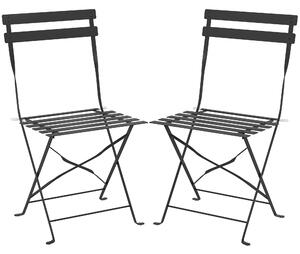 Outsunny Set di 2 Sedie da Giardino Pieghevoli con Seduta a Doghe | Aosom Italy