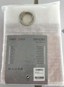 Tenda semi-filtrante Sandra rosso occhielli 140x280 cm
