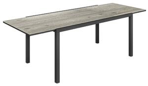 Outsunny Tavolo da giardino allungabile tavolo da esterno 6 - 8 persone bordo in alluminio e struttura in acciaio 160/240 cm grigio | Aosom Italy