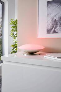 Lampada da tavolo con lampadina inclusa LED stile design luce calda Frattina bianco