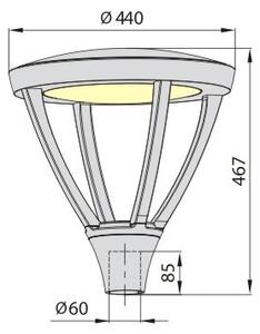 Lampada da esterno PARK PLUS LED/60W/230V 4000K