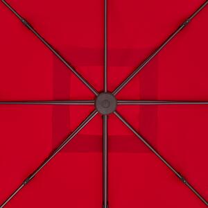 Ombrellone a palo decentrato Aura NATERIAL 286 x 286 cm con telo rosso