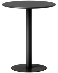 HOMCOM Tavolo da Cucina Rotondo per 2 Persone dal Design Moderno in Acciaio, Ø60x72 cm, Nero | Aosom Italy