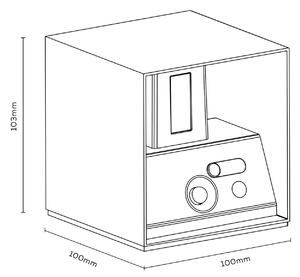 Calex LED sensore ricaricabile per parete esterna, Up/Down, nero