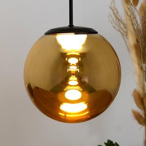 Eco-Light Lampada a sospensione LED Altaïr, colore oro, Ø 15 cm, vetro, 3.000 K