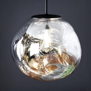 Eco-Light Lampada a sospensione Canopus, colore argento, Ø 36 cm, vetro, E27