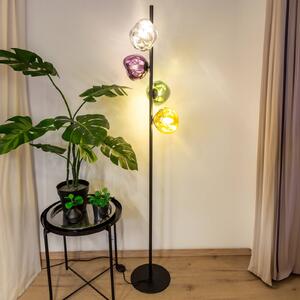 Eco-Light Lampada da terra Canopus, multicolore, altezza 160 cm a 4 luci in vetro E14