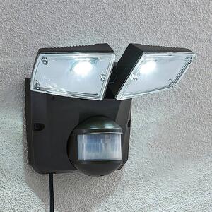 Faretto LED solare Ignaz, 2 luci, grigio scuro