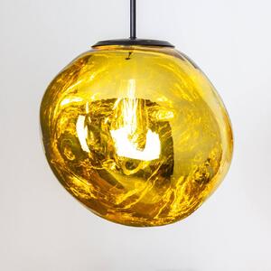 Eco-Light Lampada a sospensione Canopus, colore oro, Ø 36 cm, vetro, E27