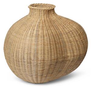 Ferm LIVING vaso da terra Bola, rattan, intrecciato, altezza 50 cm