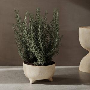 Ferm LIVING vaso da fiori Evoke Low, beige, 25 litri, fibra di vetro