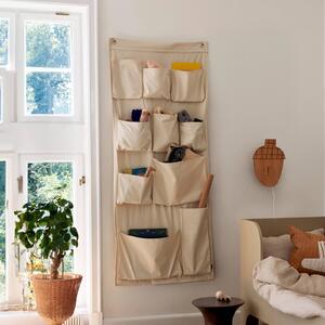 Ferm LIVING Borsa da parete Canvas XL, beige, cotone, H 160 cm