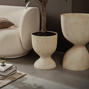 Ferm LIVING vaso da fiori Evoke Mid, beige, 19 litri, fibra di vetro