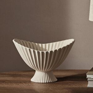 Ferm LIVING fermING Ciotola Fountain, bianca, larghezza 28 cm, ceramica