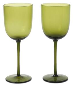 Ferm LIVING bicchiere da vino Host, verde, 300 ml, vetro, set di 2