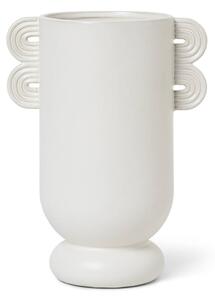 Ferm LIVING Vaso Muses Ania, bianco, altezza 26 cm, ceramica