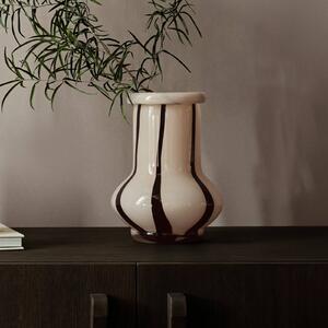 Ferm LIVING vaso Riban, beige, 24 cm, vetro, soffiato a bocca