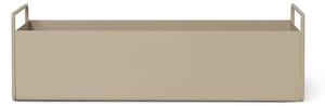 Ferm LIVING Cassetta per piante piccola, beige, 45 x 16 x 14 cm, acciaio