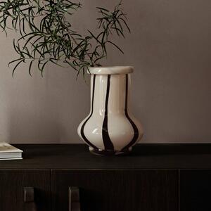 Ferm LIVING Vaso Riban, beige, 19 cm, vetro, soffiato a bocca