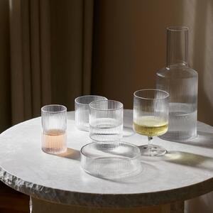 Ferm LIVING Ciotola da portata Ripple, trasparente, Ø 12,2 cm, set da 4