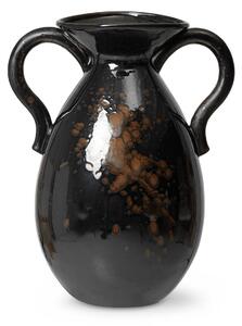 Ferm LIVING Vaso da terra Verso, nero, altezza 49,4 cm, ceramica