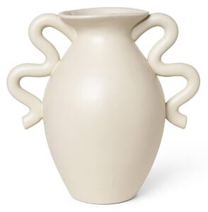 Ferm LIVING Verso Vaso da tavolo, beige, altezza 27 cm, ceramica