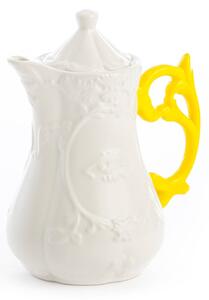 Teiera SELETTI I-Wares, bianco/giallo, 1,2 litri, porcellana