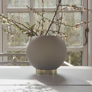 AYTM Globe vaso da fiori, Ø 17 cm, grigio-marrone, alluminio, acciaio